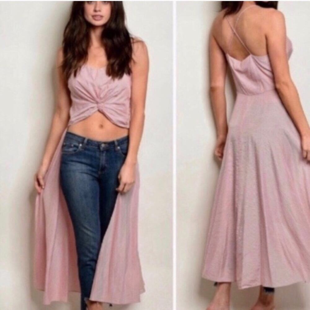 Candy Stripe High Low Duster Top
